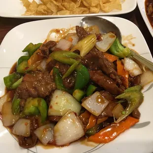 Beef and mixed vegetables