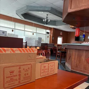 two boxes on a table
