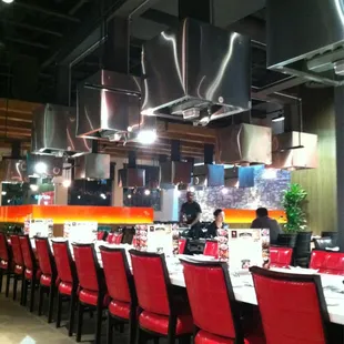 interior, sushi and sashimi