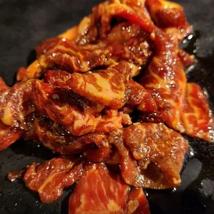 a closeup of the meat