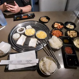 a table full of food