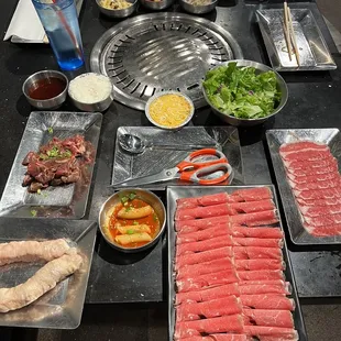 Daechang, chadol, short ribs