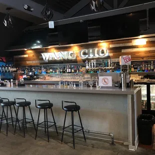 The bar area at Wang Cho!