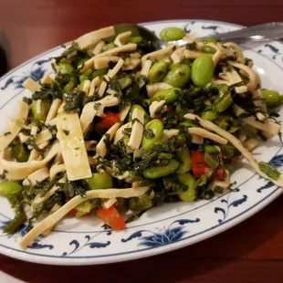 Mustard green with soy bean