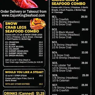 We have delicious Cajun seafood