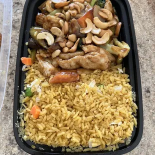 Cashew chicken and broccoli...$12