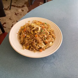 Chicken fried rice.