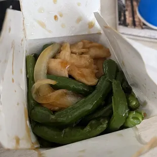 Shrimp and green beans