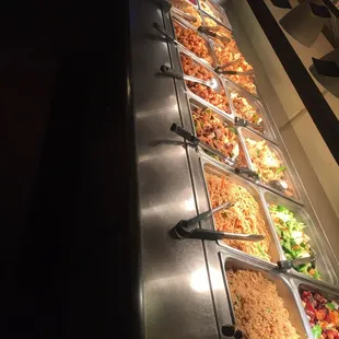 The buffet is small, but it&apos;s well above average. Every single thing was good. Hot too.