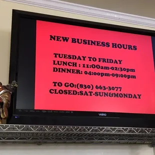 I never know when they are open, so I finally got a chance to take a pic of their new hours as of 3-30-17