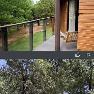 My little porch swing on our room patio... it's perfect here.