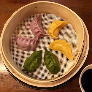 Dumplings Adventure!!! The dough color are from fresh vegetable