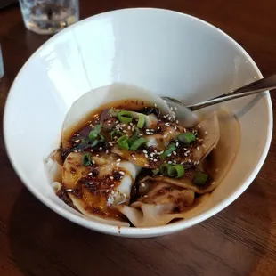 Red oil dumplings