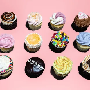 Gourmet Cupcakes with daily rotating flavors.