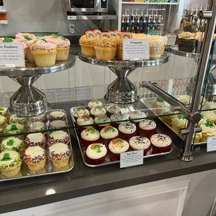 a variety of cupcakes