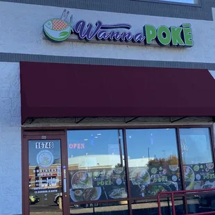 the front of the restaurant