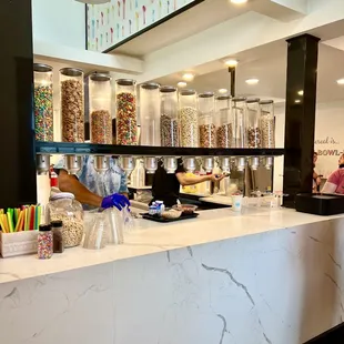 a woman at the counter