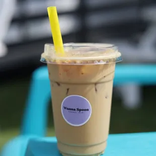 a drink in a plastic cup