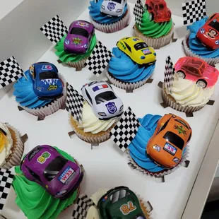 Racecar Cupcakes
