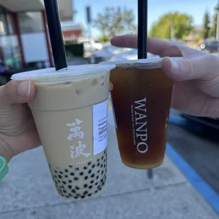 Tieguanyin Milk Tea and Kumquat Lemon Tea