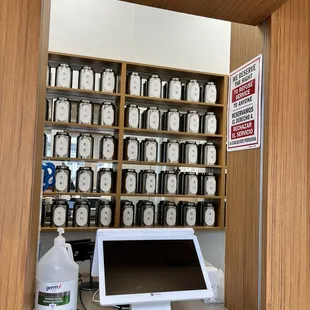 Menu pick up area...