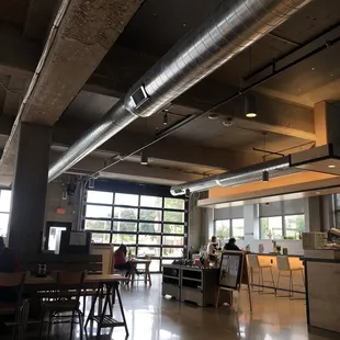 a view of the dining area