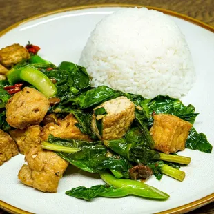 a plate of food on a table