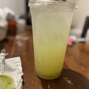 Cucumber limeade w/ Chia seeds  Agua Fresca - 32 Oz.