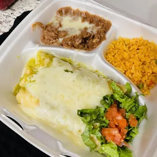Enchilada Plate - 3 Enchilada Plates Suizas sauce