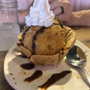 Fried ice cream. Delicious.