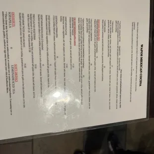 Menu.