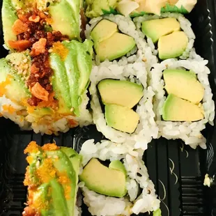 Hot Lover Roll and Avocado Roll