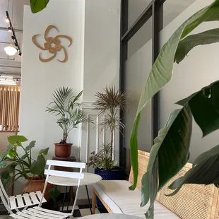 View from the seating area of Warda Patisserie