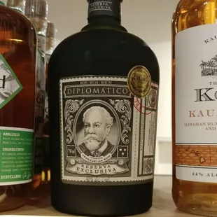 Large variety of wine and liquors.