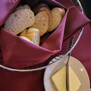 Complimentary bread and butter