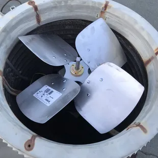 New condenser fan motor and blade