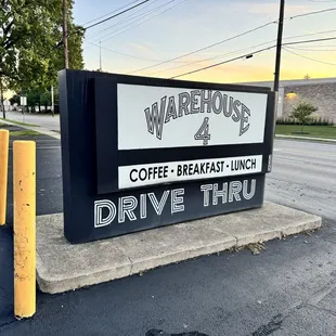 Front sign.