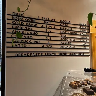 a display of pastries in a bakery