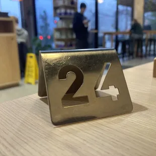 Table number