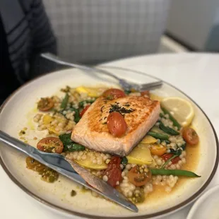 Salmon and couscous