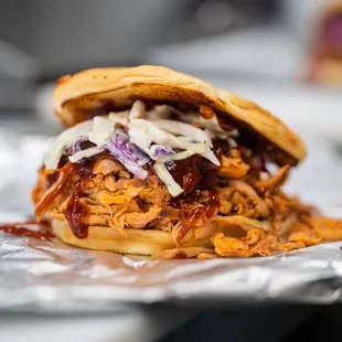 Pulled pork with coleslaw