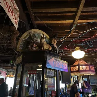 Eclectic is the best way to describe the decor