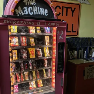 a vending machine in a store