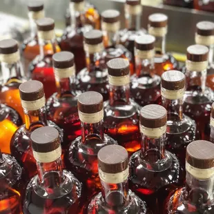 a large amount of bottles of liquor