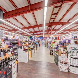 the interior of a liquor store