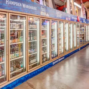 a row of refrigerators