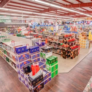 a wide view of the store