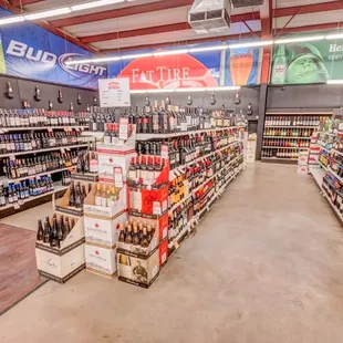 a wide selection of liquor