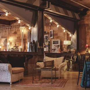 the bar and lounge area