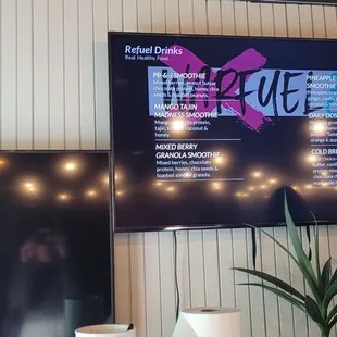 a large tv mounted on the wall